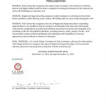 Clark University's NAW Proclamation